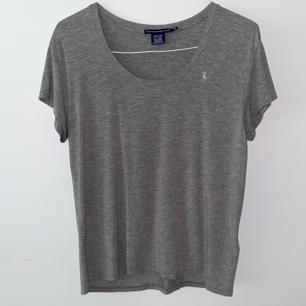 Ralph Lauren Sport Grey Scoop Neck Tee
